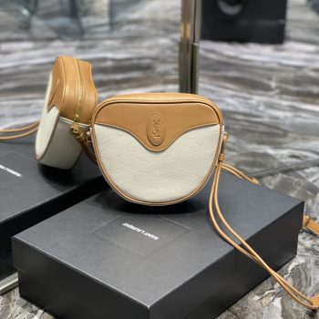 2022 New Saint Laurent Monogramme Coeur Bag in Canvas And vintage Leather