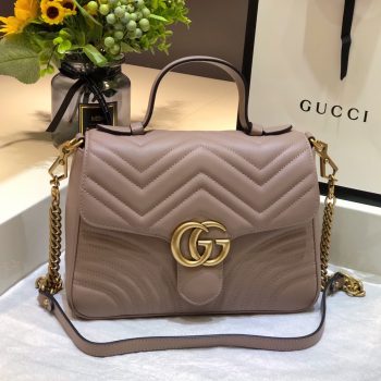 Gucci GG Marmont Small Top Handle Bag 498110 Pink