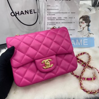 Hot Sale Chanel Classic Flap Sheepskin Small Shoulder Bag 17cm Best Gift Replica Rose With Gold