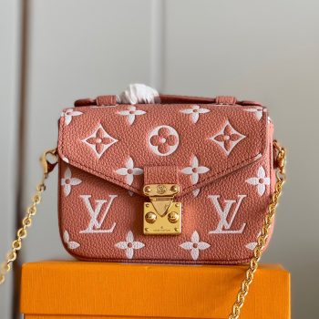 Louis Vuitton Micro Metis Monogram Empreinte Embossed Supple Grained Cowhide Leather Pink M81759