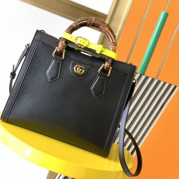 Replica Gucci Diana Small Tote Bag With Bamboo Handles 660195 Mother's Day Gift Black