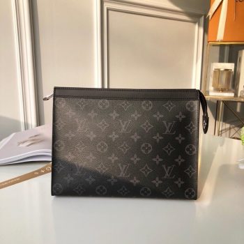 Replica Louis Vuitton Pochette Voyage MM Monogram Eclipse Canvas M61692