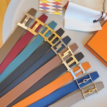 Hermes Mens Leather Belts Width 38mm 205