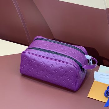 Louis Vuitton M82576 Dopp Kit Embossed Taurillon Monogram Cowhide Leather Purple