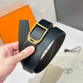 Hermes Mens Leather Belts Width 32mm -0206