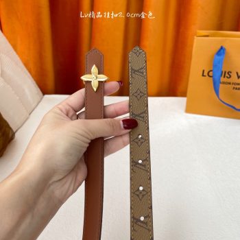 Louis Vuitton Womens Leather Belt Width 20mm 0006