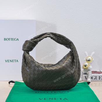 Bottega Veneta Small Jodie Shoulder Bag in Supple Intrecciato Leather 36cm Brown