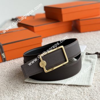 Hermes Mens Leather Belts Width 38mm -0284