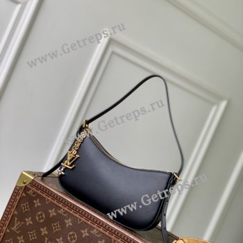Louis Vuitton M25525 Pochette LV Bloom Calfskin Leather Black