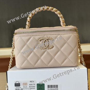 Chanel A96178 Vanity Case Caviar Light Pink