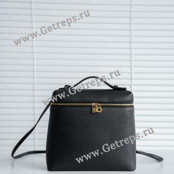 Loro Piana Extra Pocket Backpack L23.5 Grained Calfskin Black