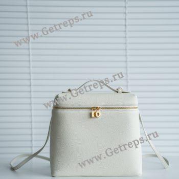 Loro Piana Extra Pocket Backpack L23.5 Grained Calfskin White