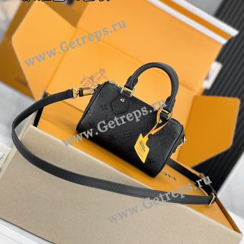 Louis Vuitton M82450 Nano Speedy Black Leather