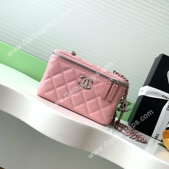 Chanel AP3940 Shiny Lambskin Vanity Bag Pink
