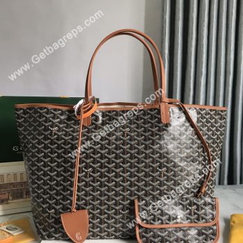 Goyard Saint Louis GM Bag Black and Tan